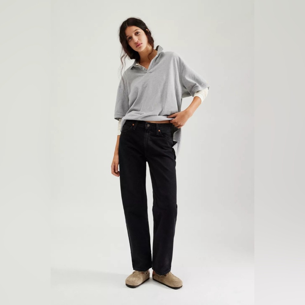 Levi’s Dad Jeans Rosie Posie Black Size 28 30L 28x30 New NWT